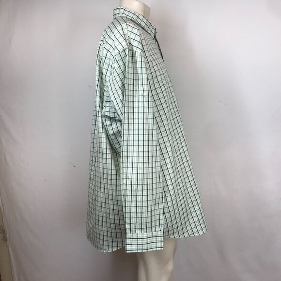 DULUTH TRADING -MEN'S 2XL TALL - GREEN LONG SLEEVE BUTTON UP 100% COTTON SHIRT - Picture 4 of 7